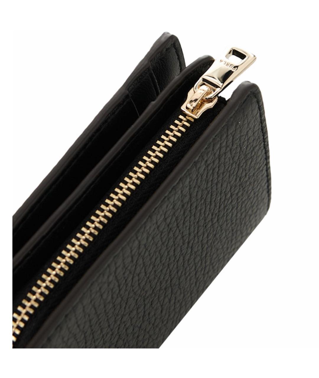FURLA Черный кожаный кошелек, фото 4