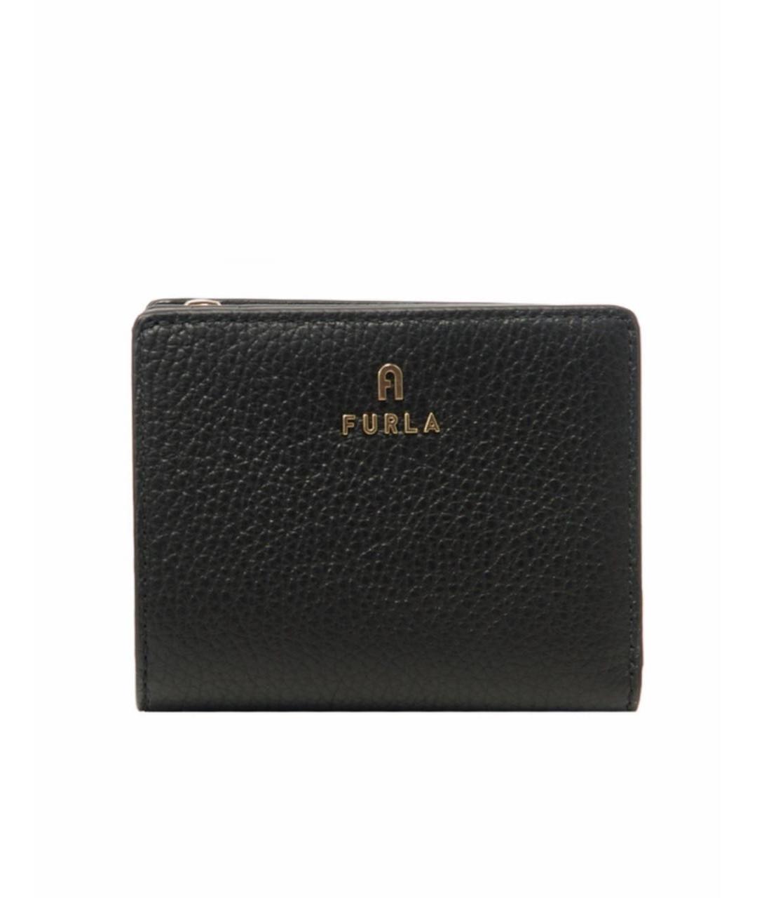 FURLA Черный кожаный кошелек, фото 5