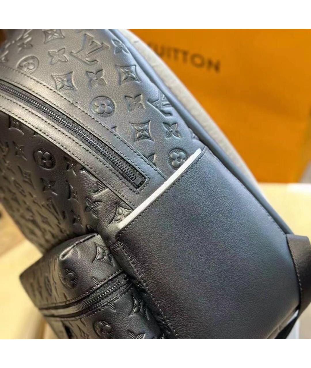 LOUIS VUITTON Черный кожаный рюкзак, фото 3