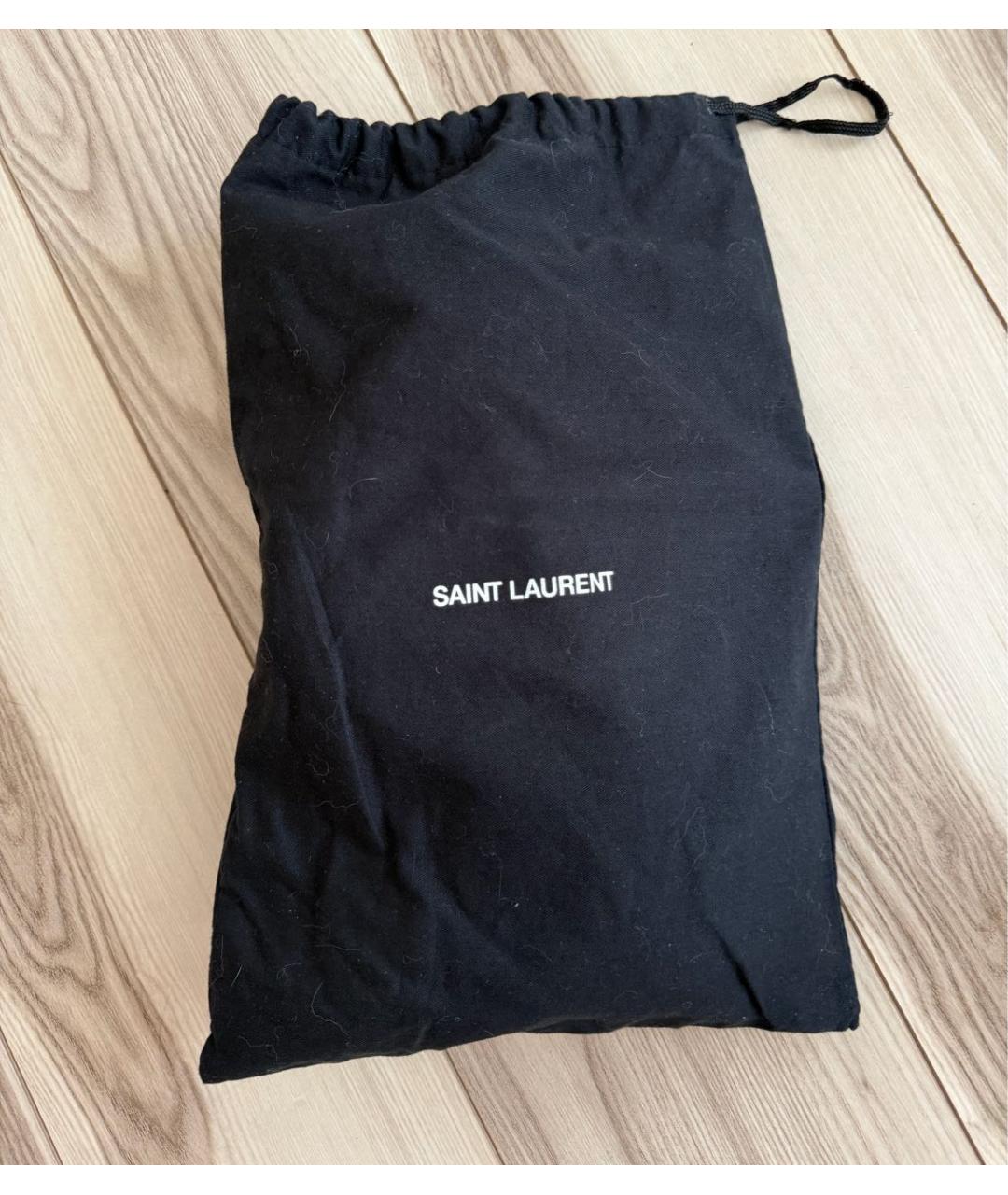 SAINT LAURENT Фуксия кожаные туфли, фото 8