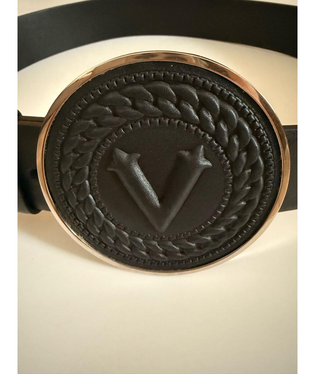 VERSACE Черный кожаный ремень, фото 3