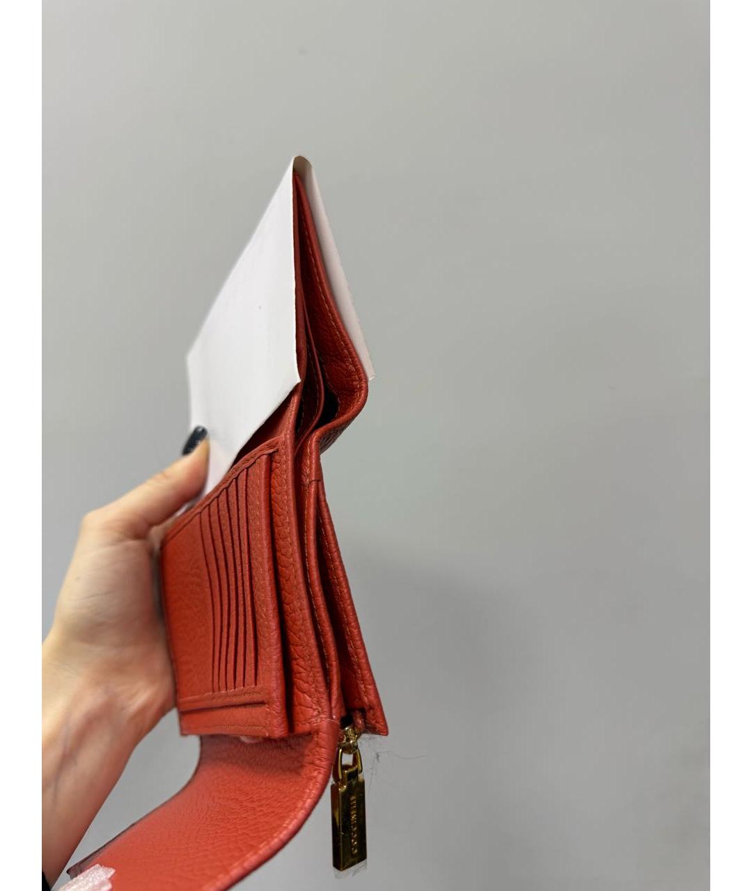COCCINELLE Красный кожаный кошелек, фото 5