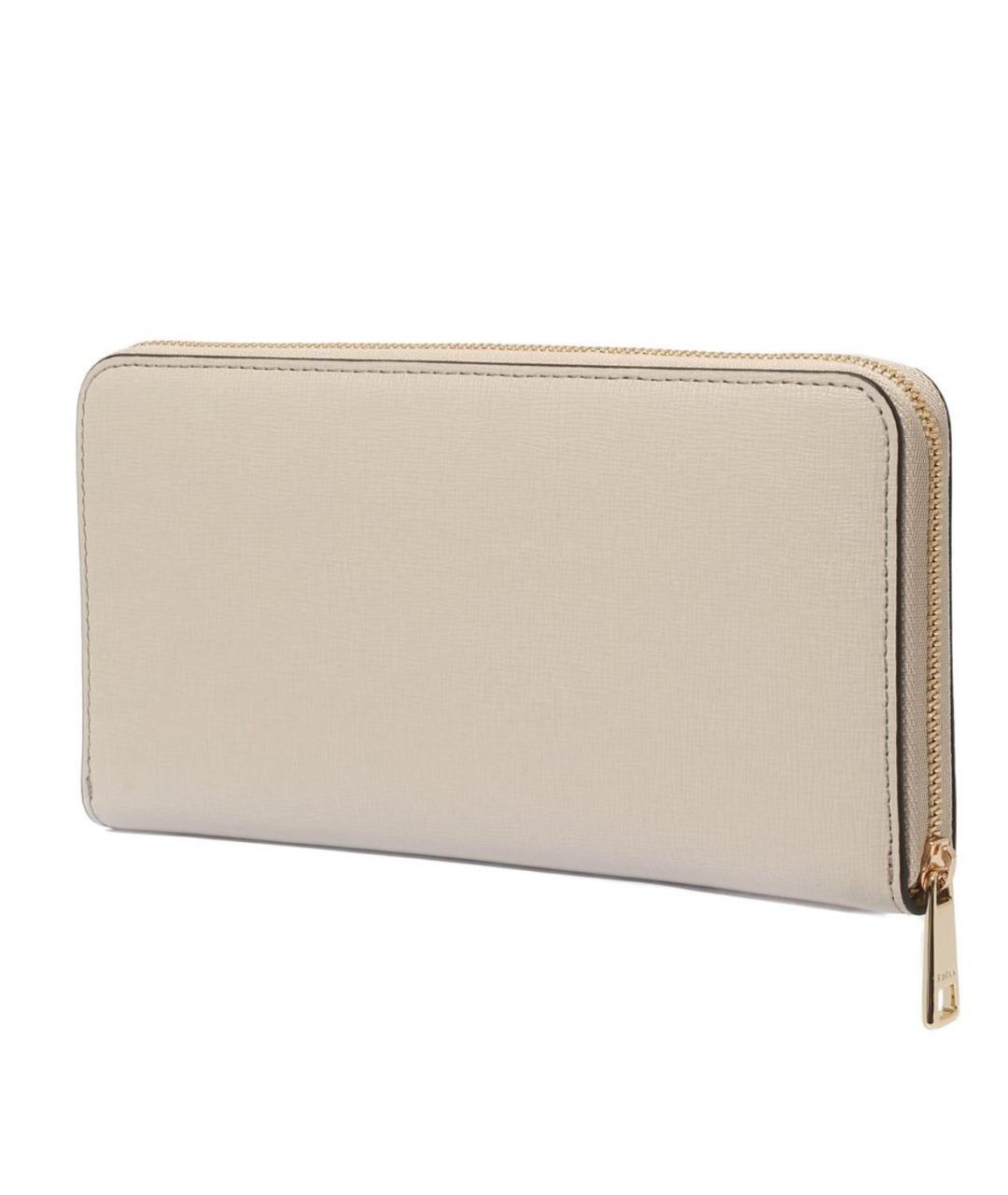 FURLA Бежевый кожаный кошелек, фото 2