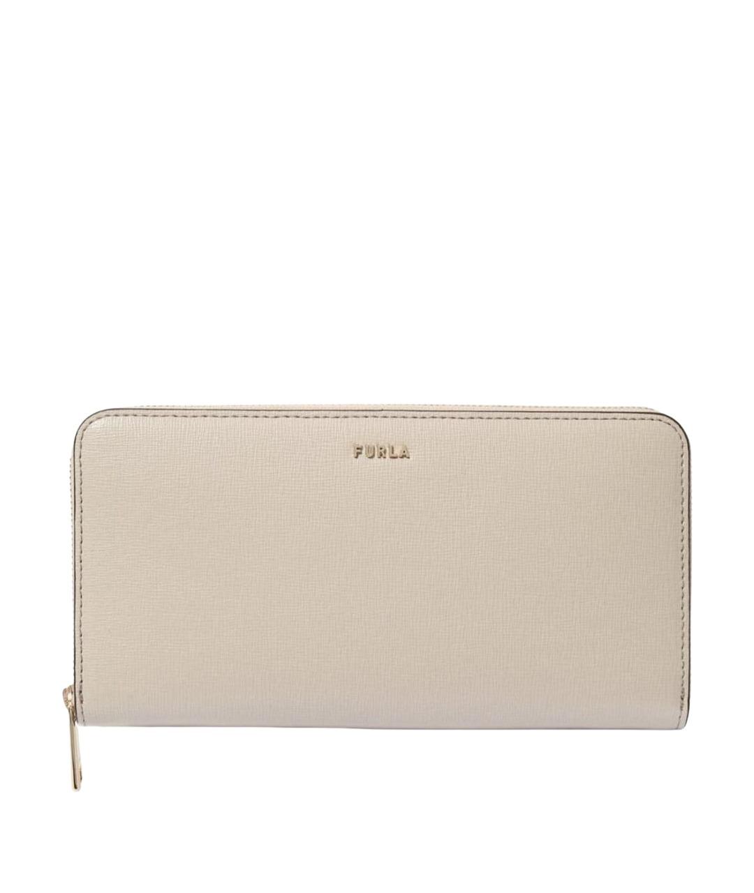 FURLA Бежевый кожаный кошелек, фото 1