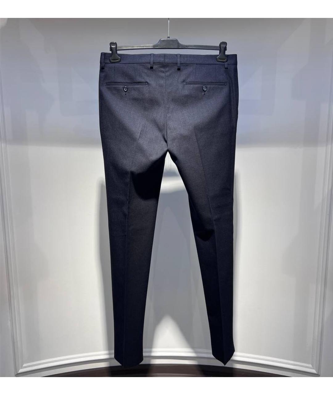 DOLCE&GABBANA Серые шерстяные классические брюки, фото 2