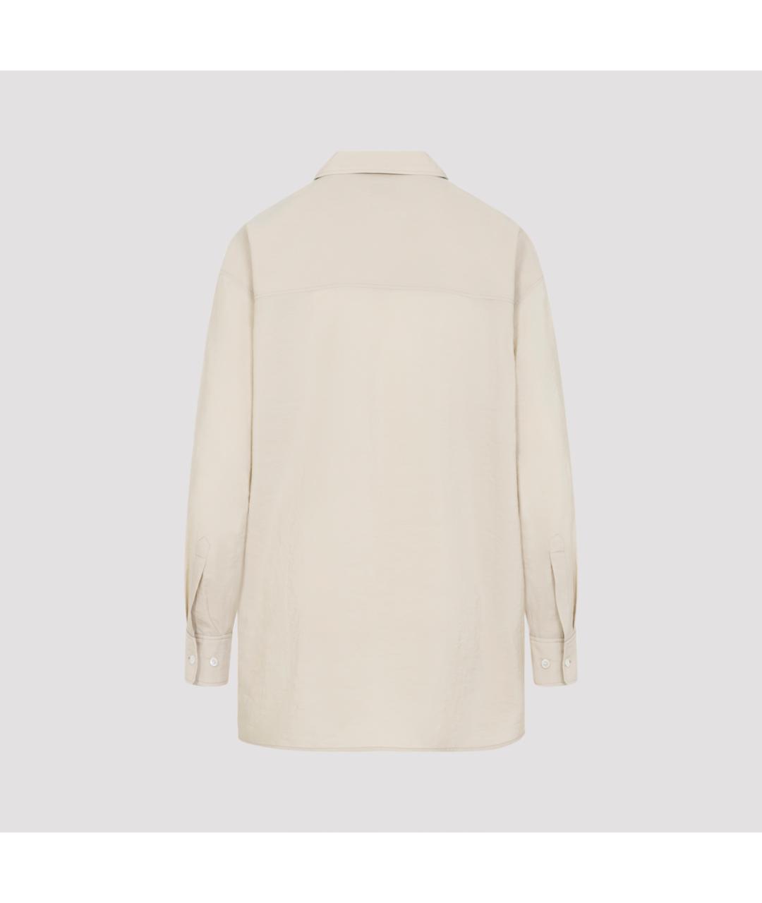 LEMAIRE Бежевая шелковая рубашка, фото 4