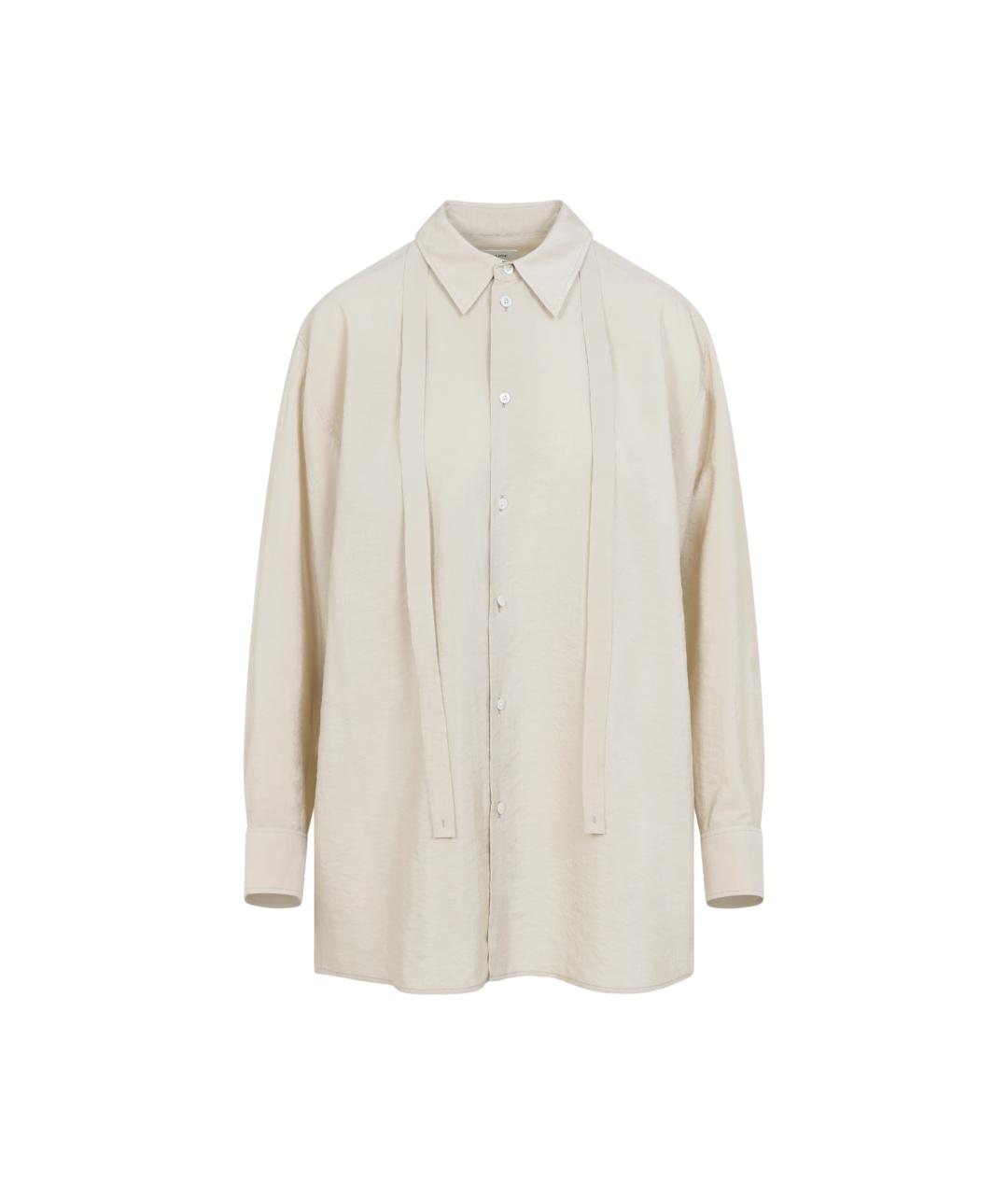 LEMAIRE Бежевая шелковая рубашка, фото 1
