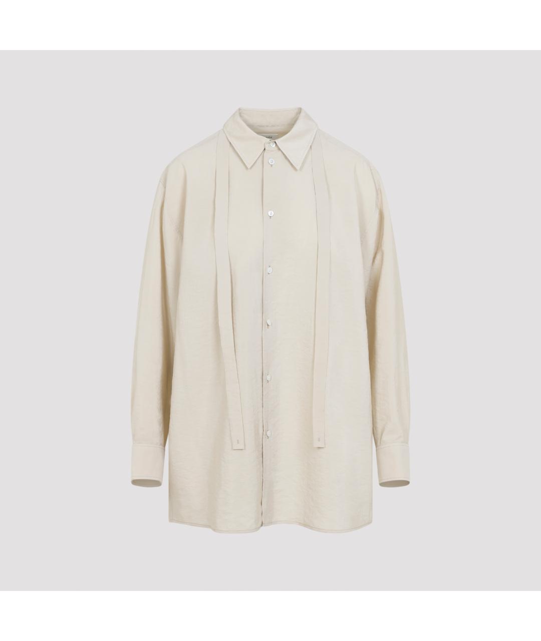 LEMAIRE Бежевая шелковая рубашка, фото 3