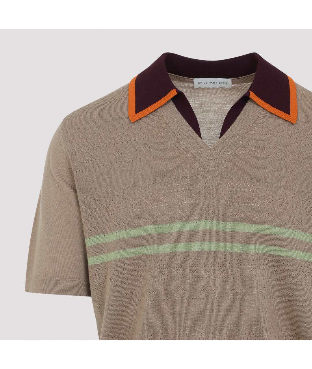 DRIES VAN NOTEN Бежевый шерстяной джемпер / свитер, фото 5