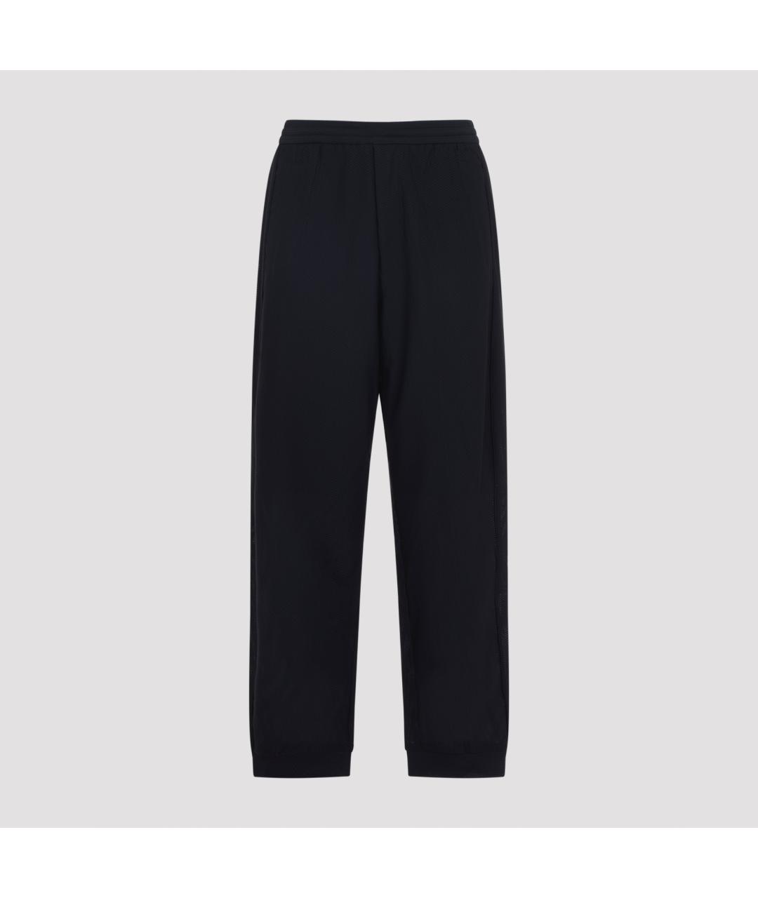 GIORGIO ARMANI Темно-синие полиамидовые повседневные брюки, фото 3