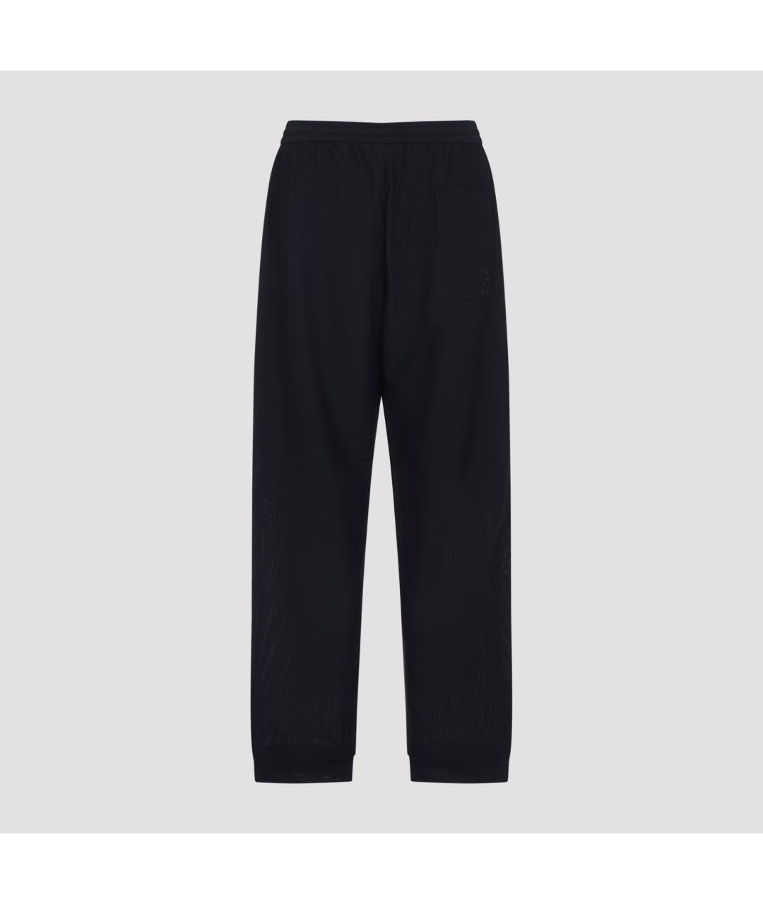 GIORGIO ARMANI Темно-синие полиамидовые повседневные брюки, фото 4