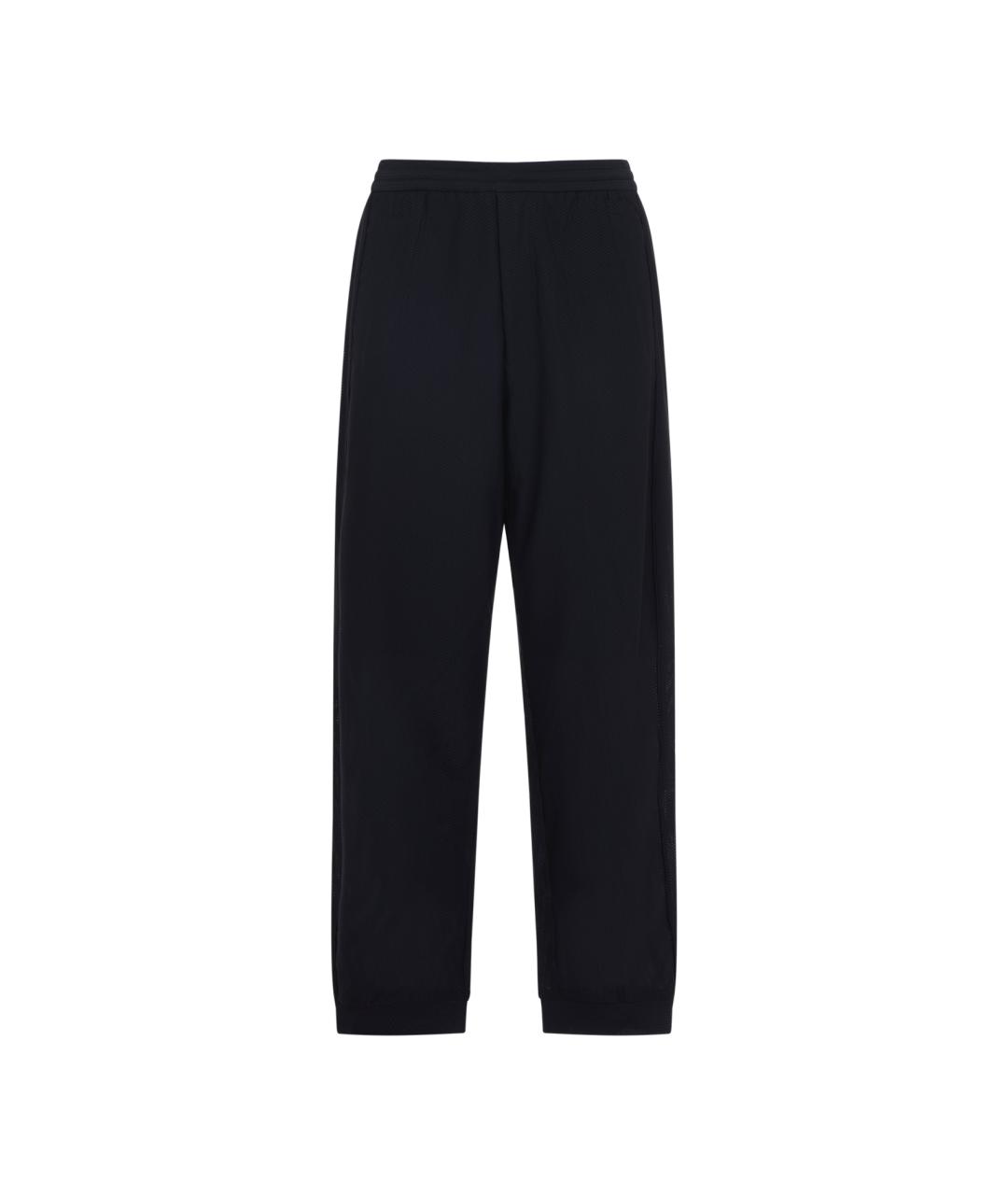 GIORGIO ARMANI Темно-синие полиамидовые повседневные брюки, фото 1