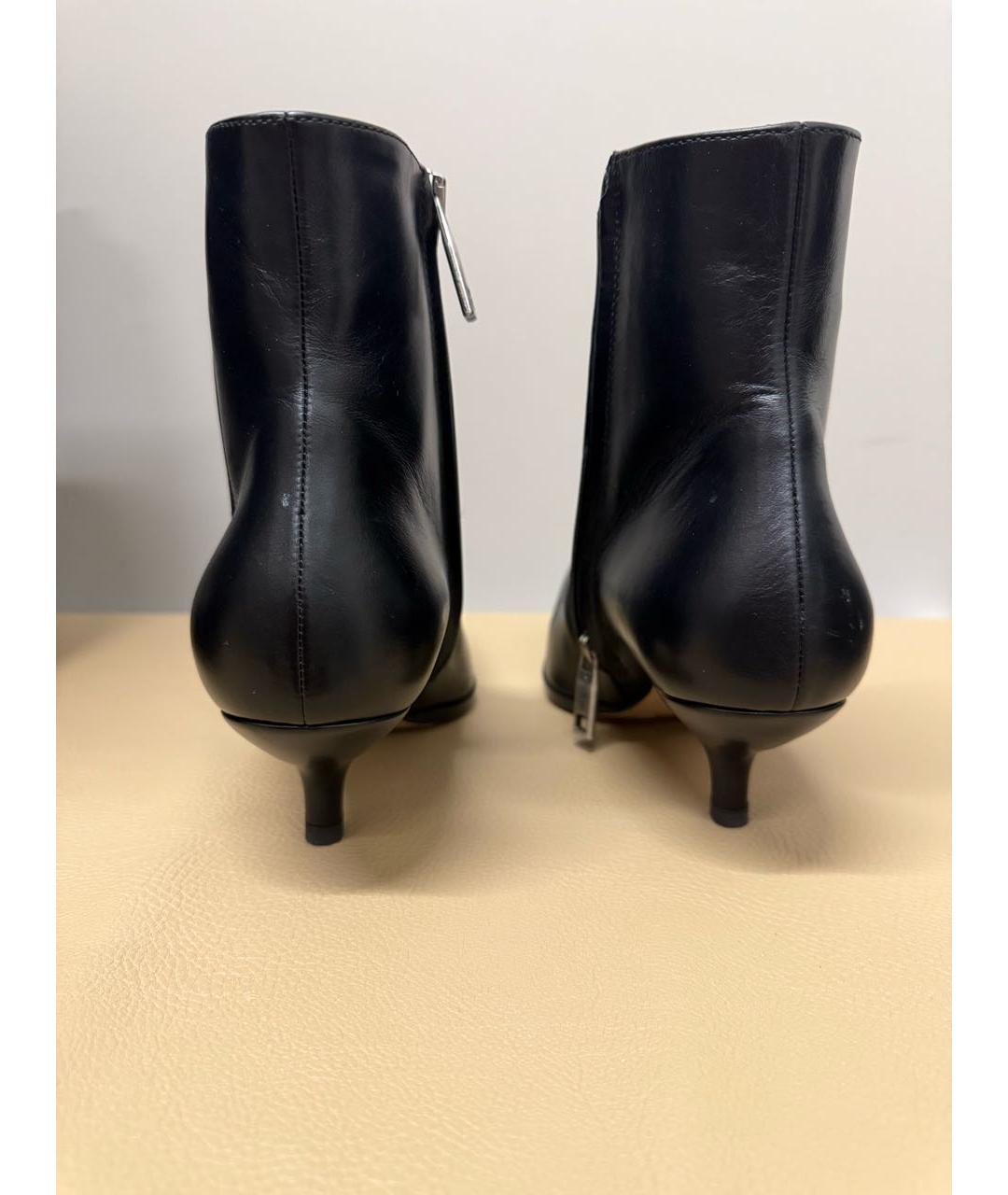 SPORTMAX Черные кожаные ботильоны, фото 4