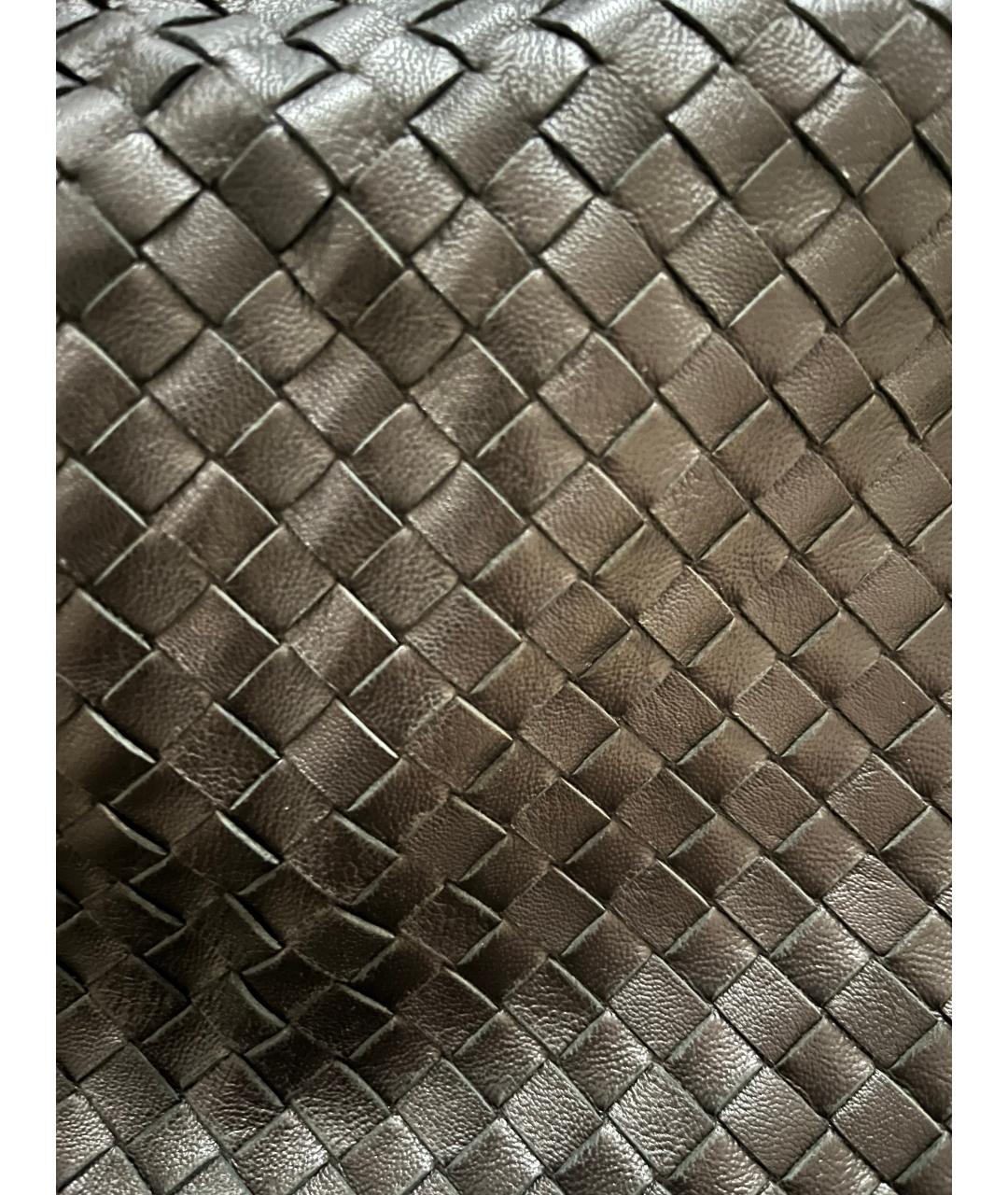 BOTTEGA VENETA Черная кожаная сумка с короткими ручками, фото 2