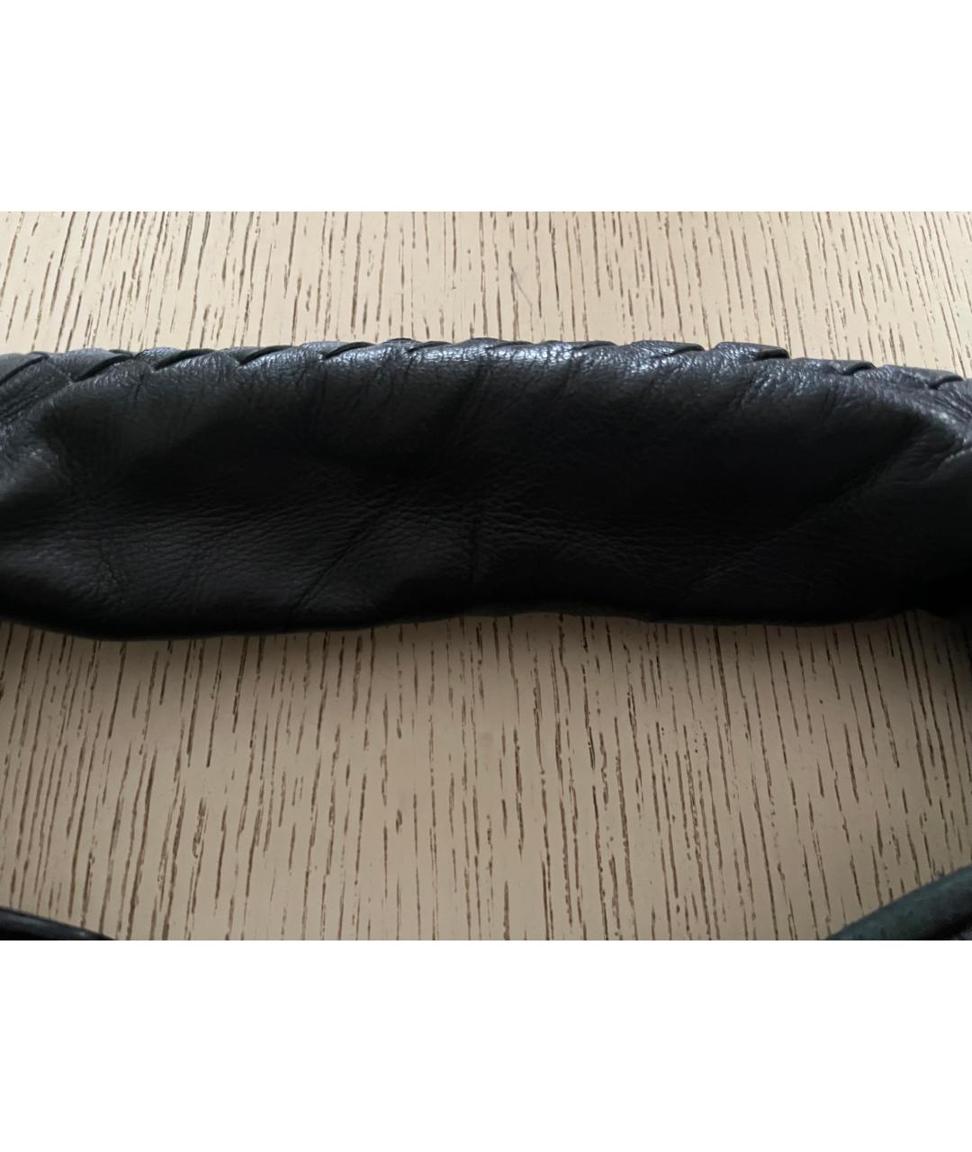 BOTTEGA VENETA Черная кожаная сумка с короткими ручками, фото 3