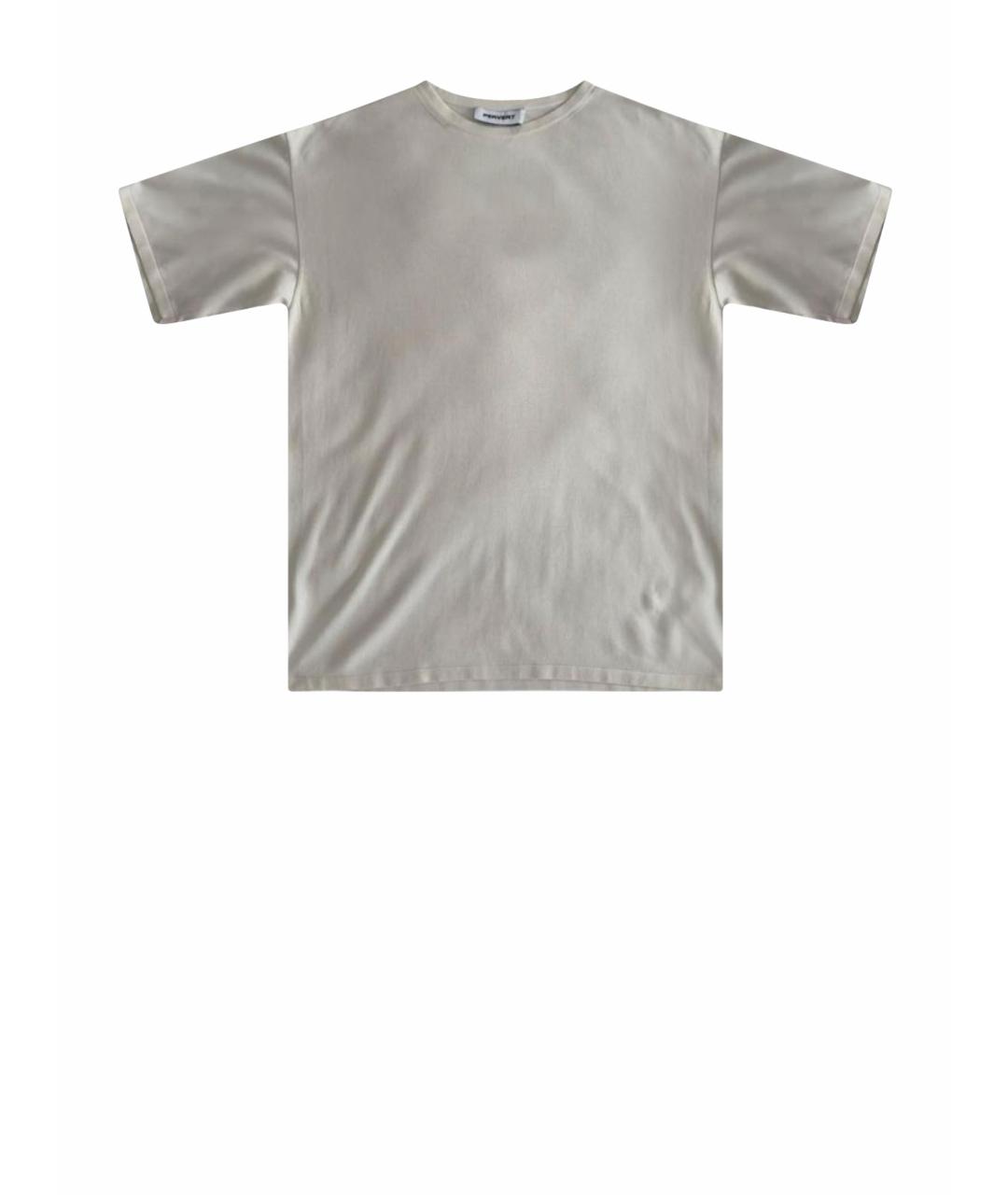 PERVERT Белая хлопковая футболка, фото 1