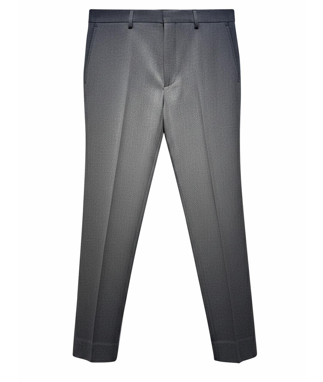 DOLCE&GABBANA Антрацитовые хлопковые классические брюки, фото 1