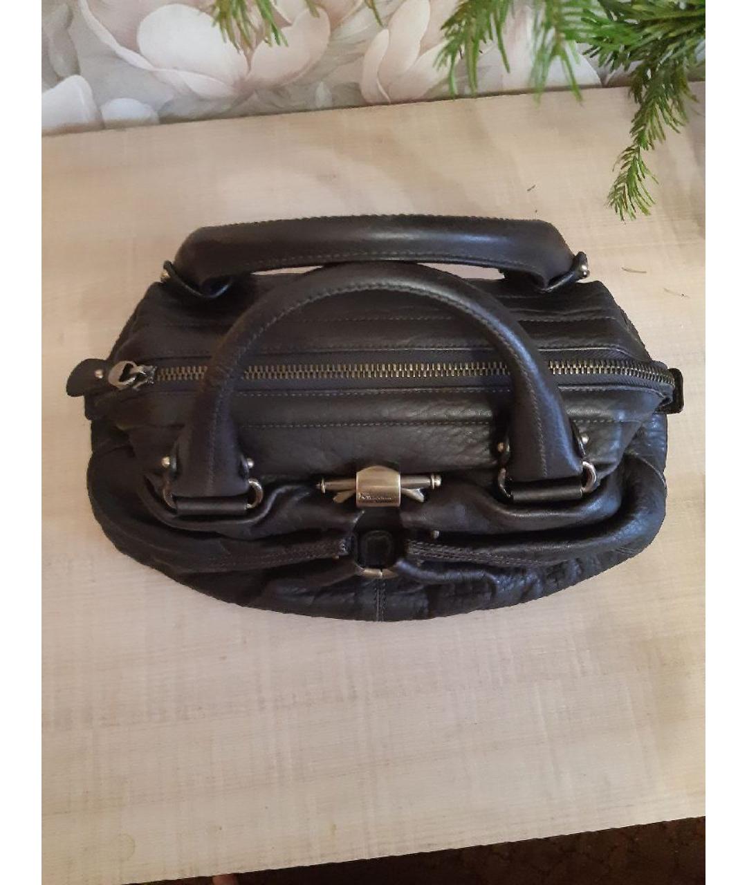 FERRAGAMO Коричневая кожаная сумка с короткими ручками, фото 3