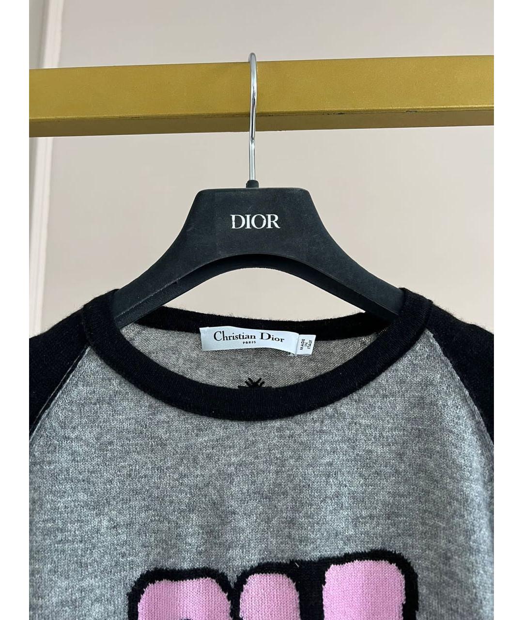 CHRISTIAN DIOR Серый джемпер / свитер, фото 2