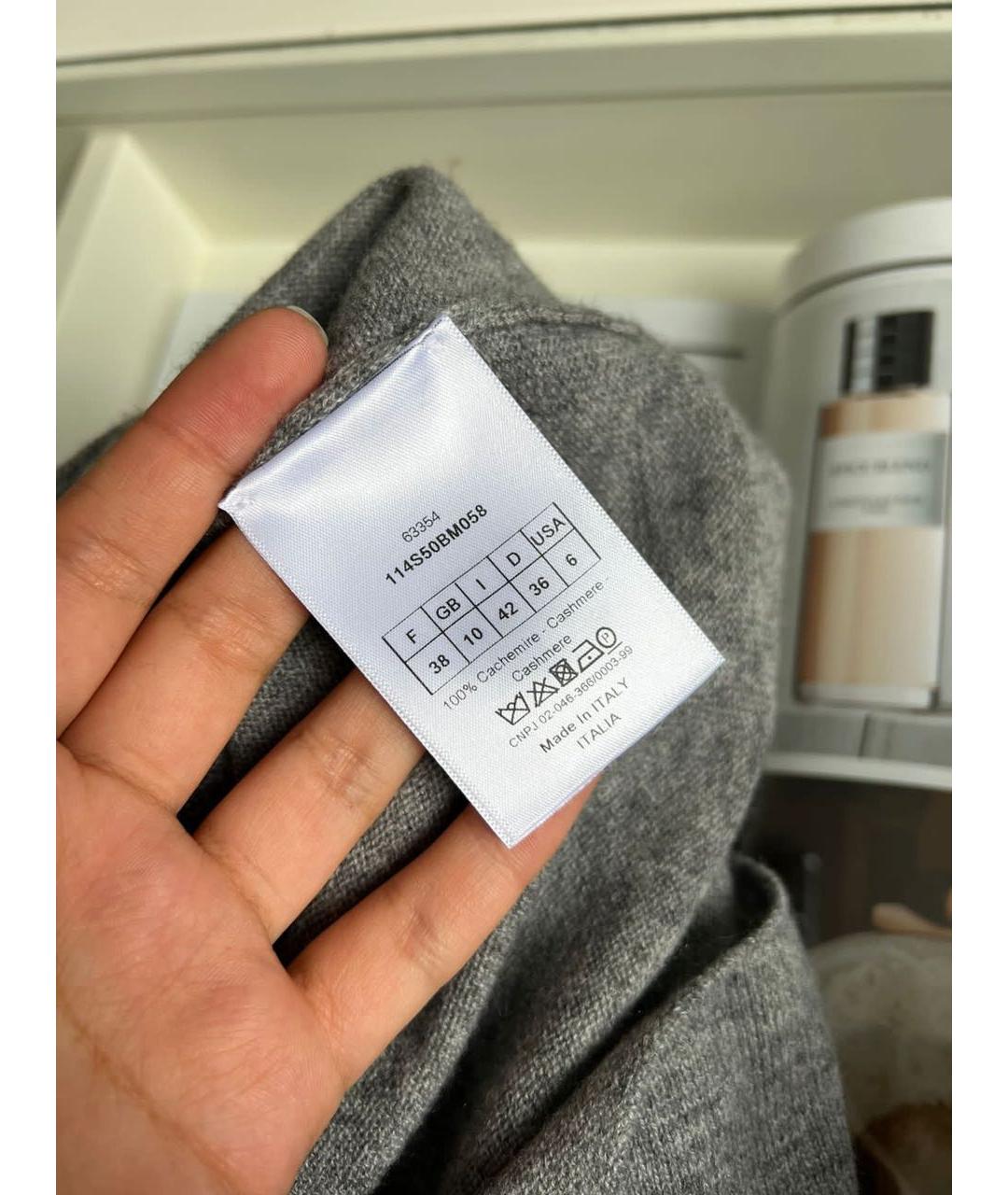 CHRISTIAN DIOR Серый джемпер / свитер, фото 5