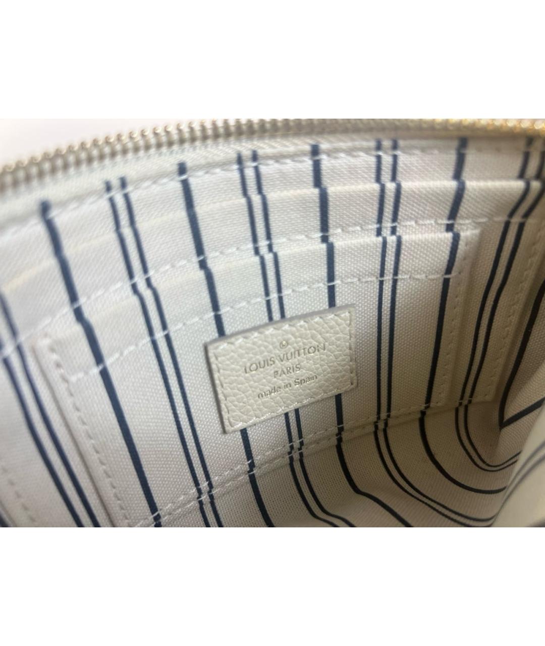 LOUIS VUITTON Белая кожаная сумка с короткими ручками, фото 2
