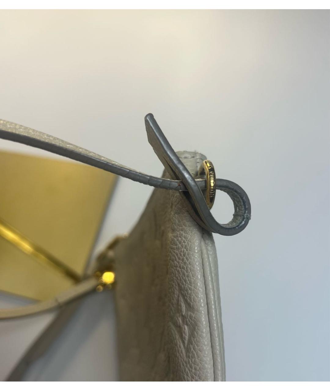 LOUIS VUITTON Белая кожаная сумка с короткими ручками, фото 6