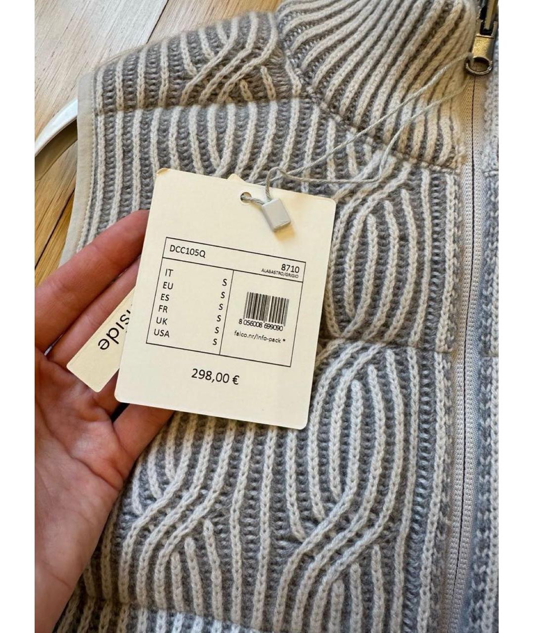 FALCONERI Серый кашемировый жилет, фото 3