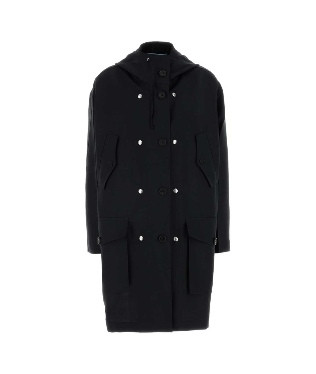 PRADA Темно-синее шерстяное пальто, фото 1