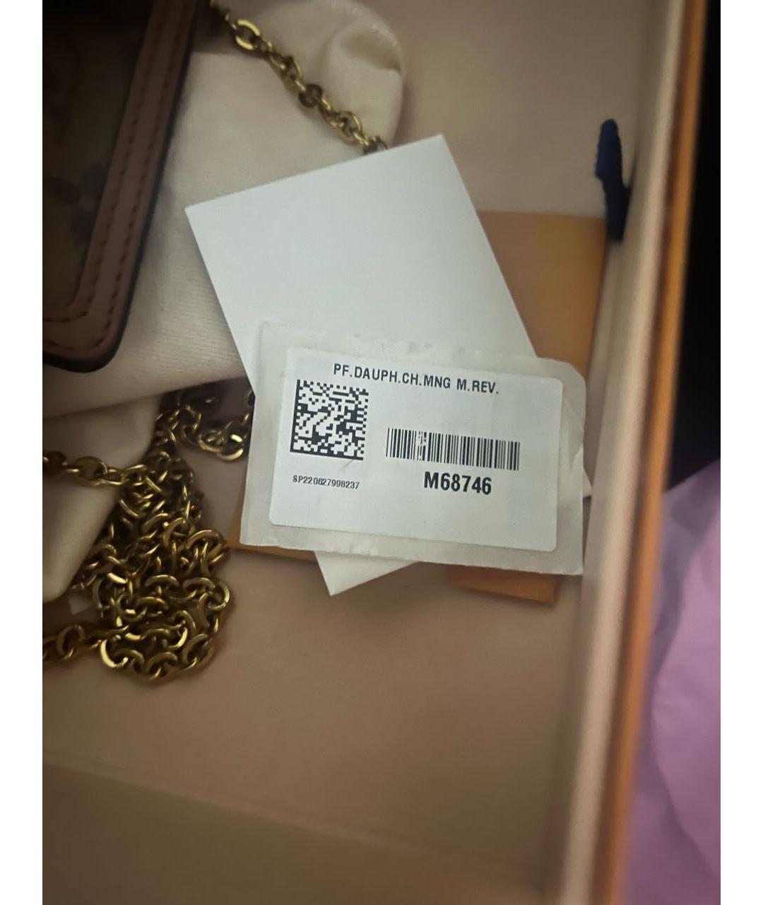 LOUIS VUITTON Коричневая кожаная сумка через плечо, фото 8