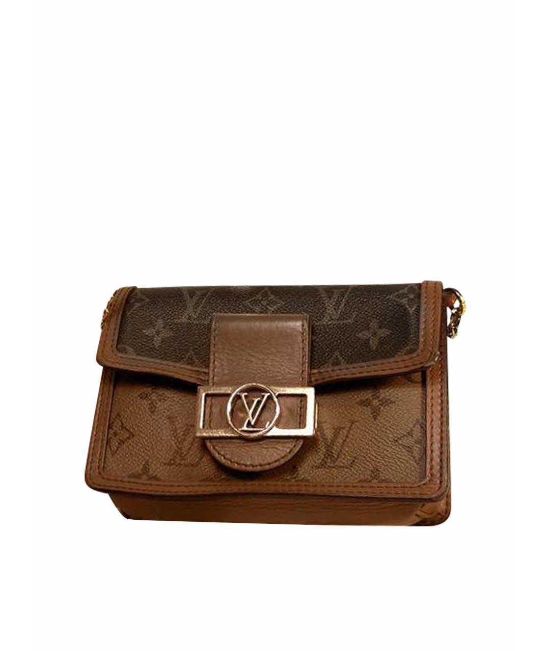 LOUIS VUITTON Коричневая кожаная сумка через плечо, фото 1