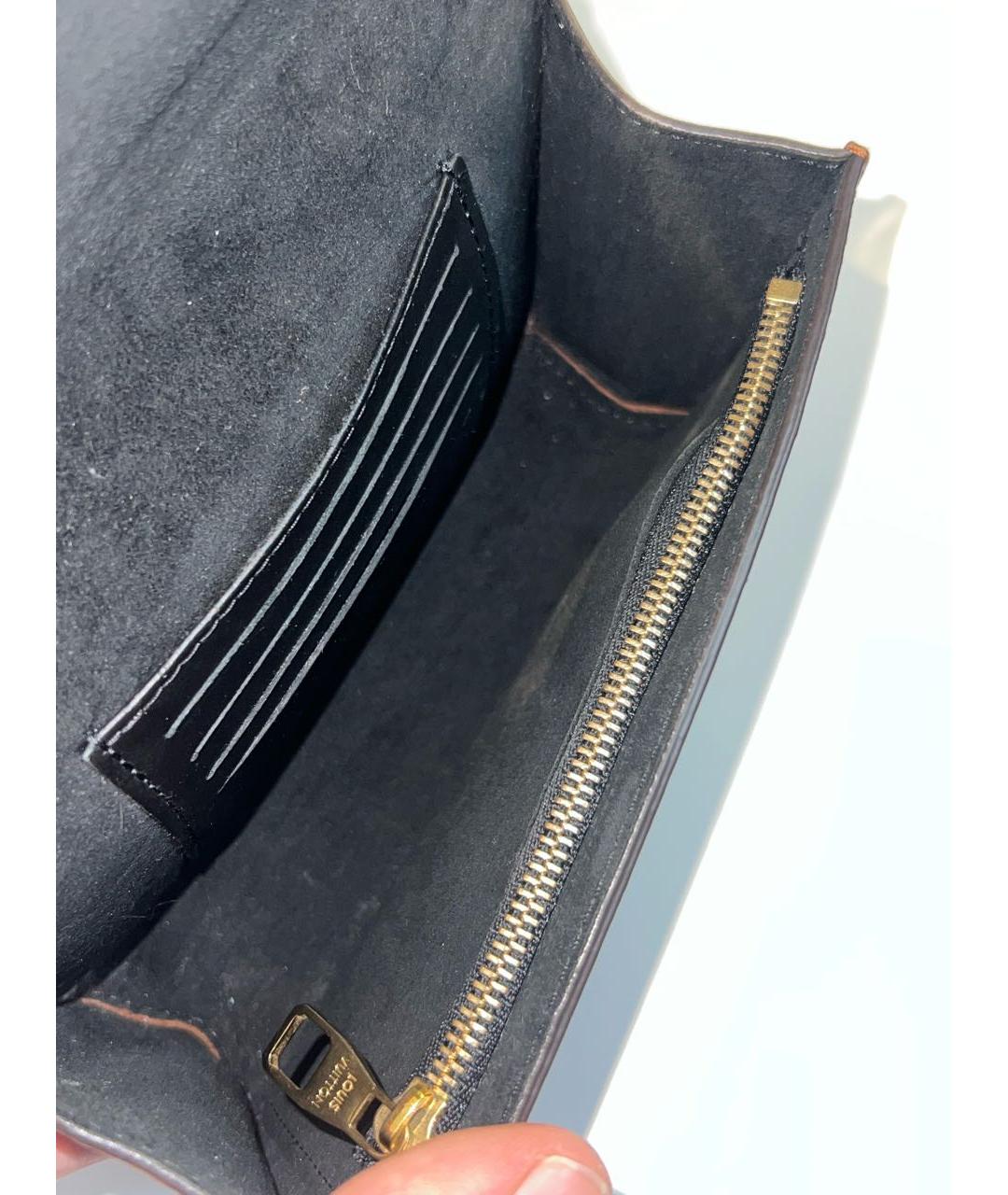 LOUIS VUITTON Коричневая кожаная сумка через плечо, фото 7