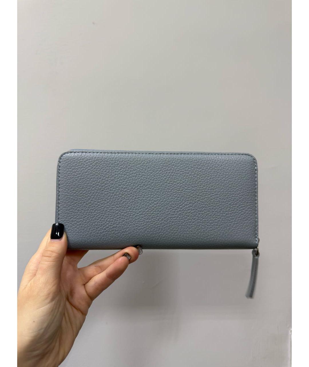 MULBERRY Голубой кожаный кошелек, фото 4