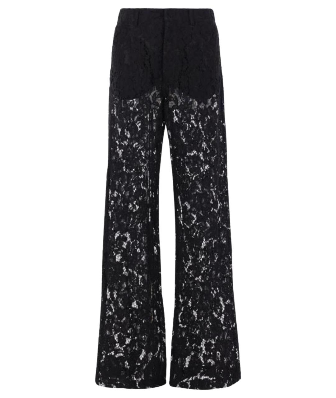 FEDERICA TOSI Черные хлопковые прямые брюки, фото 1