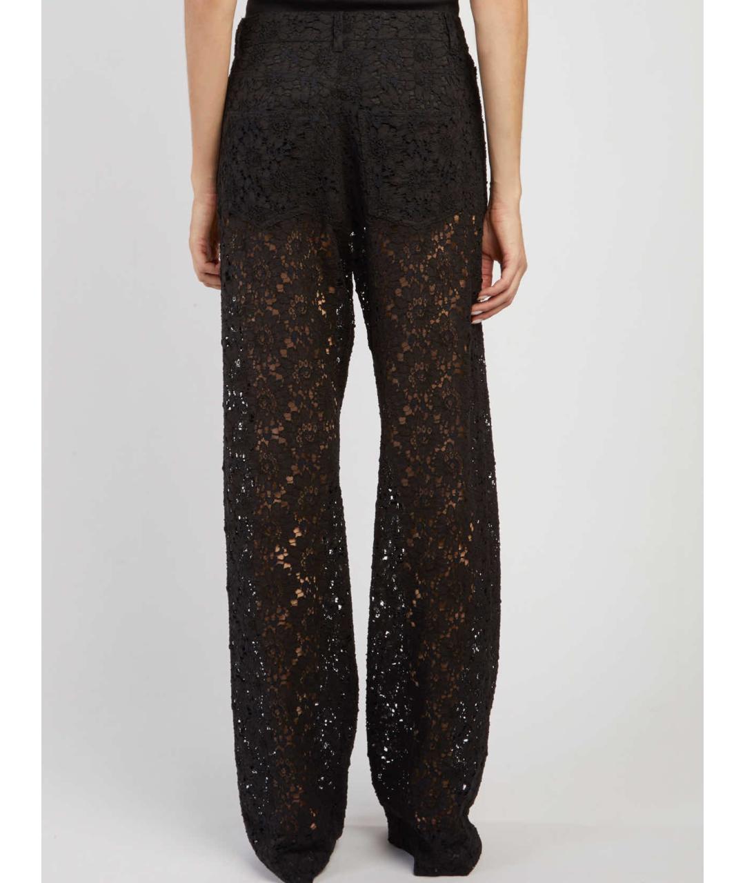 FEDERICA TOSI Черные хлопковые прямые брюки, фото 2