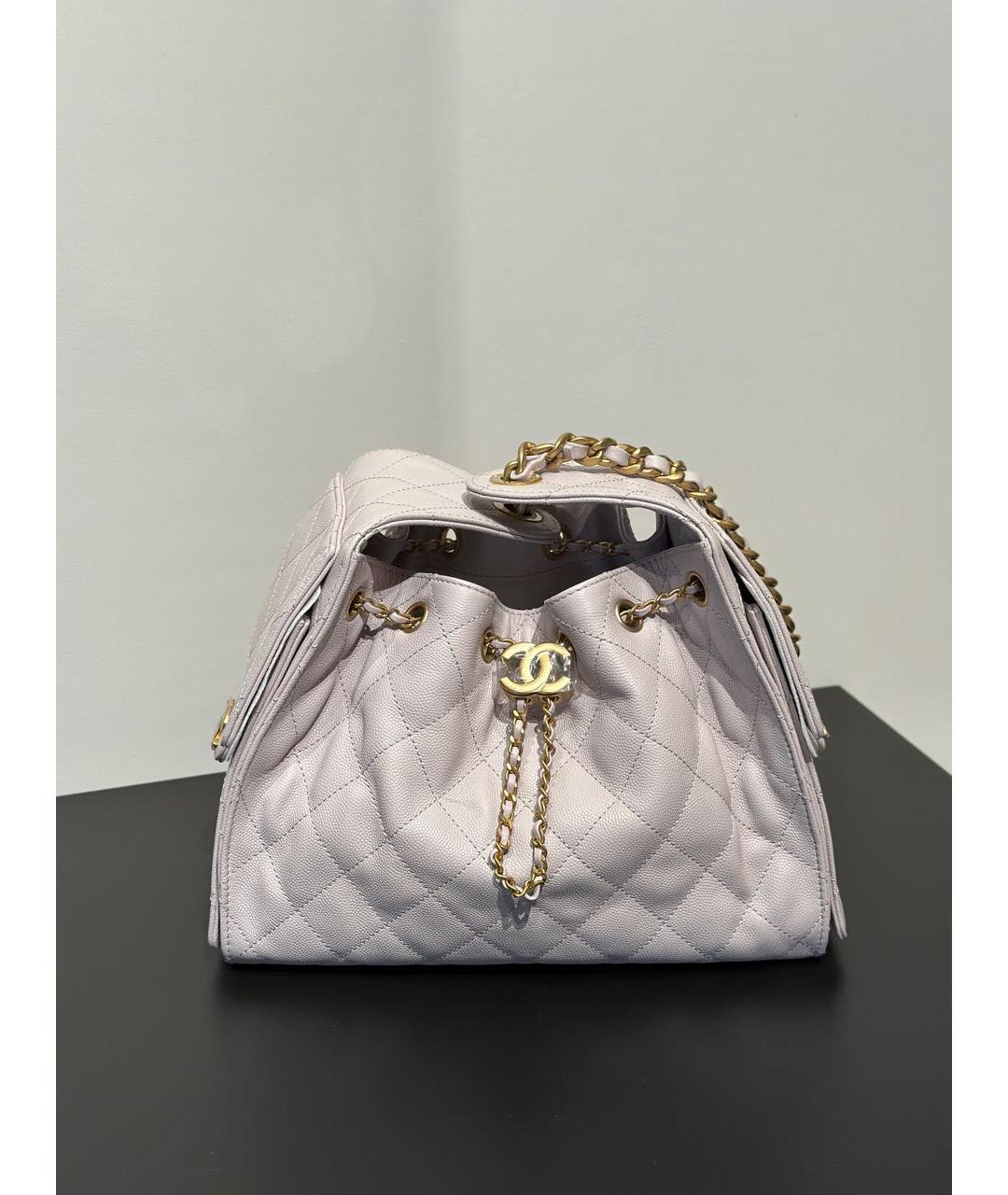 CHANEL Розовая кожаная сумка через плечо, фото 9