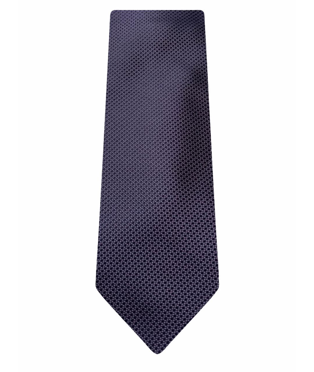 BRIONI Фиолетовый шелковый галстук, фото 1