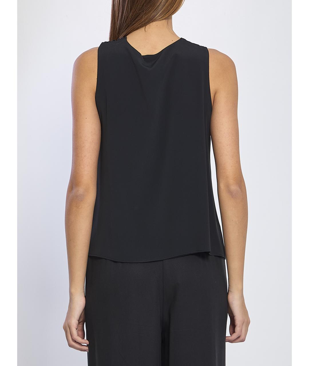 FEDERICA TOSI Черная ацетатная майка, фото 4