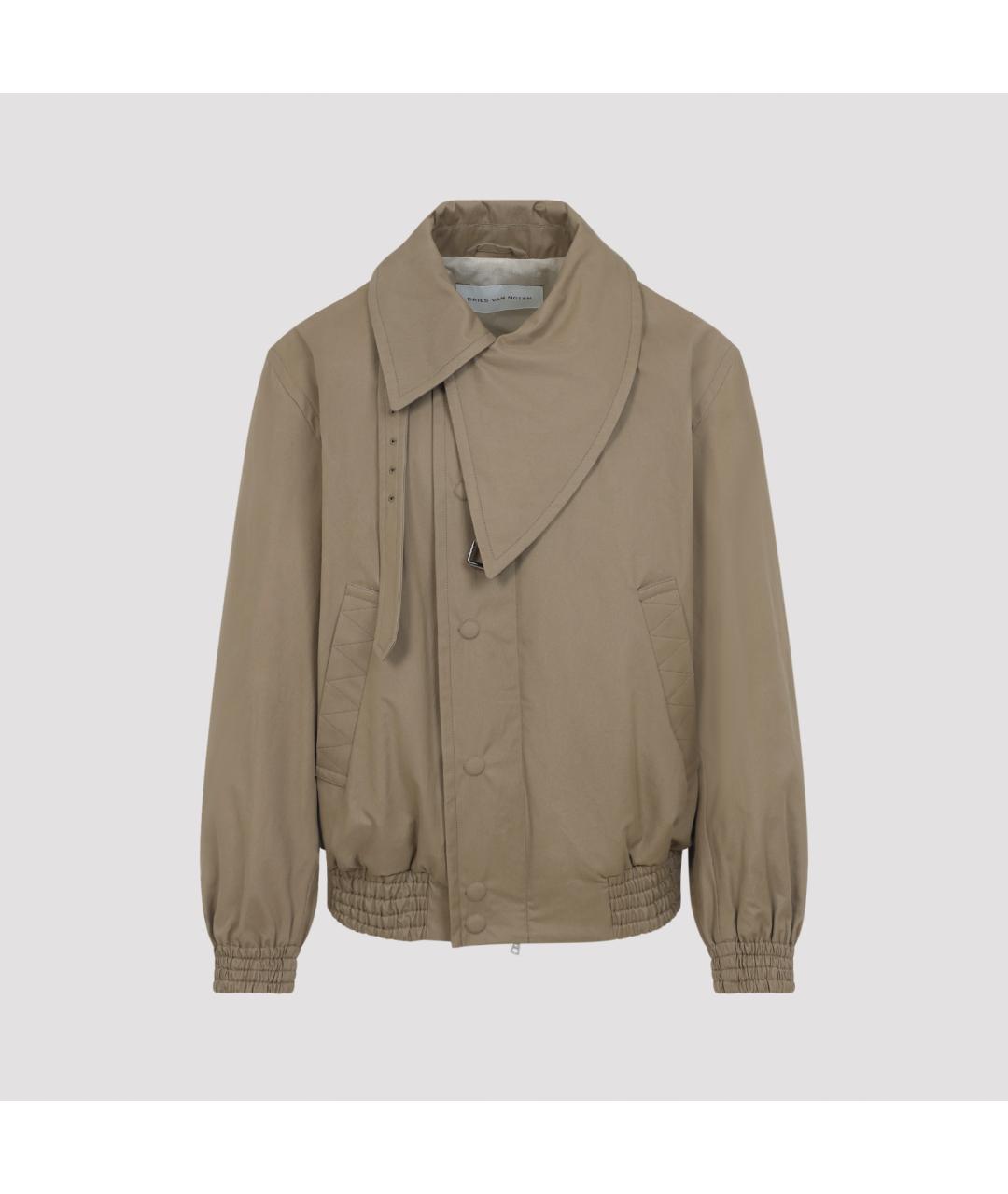 DRIES VAN NOTEN Бежевая хлопковая куртка, фото 3