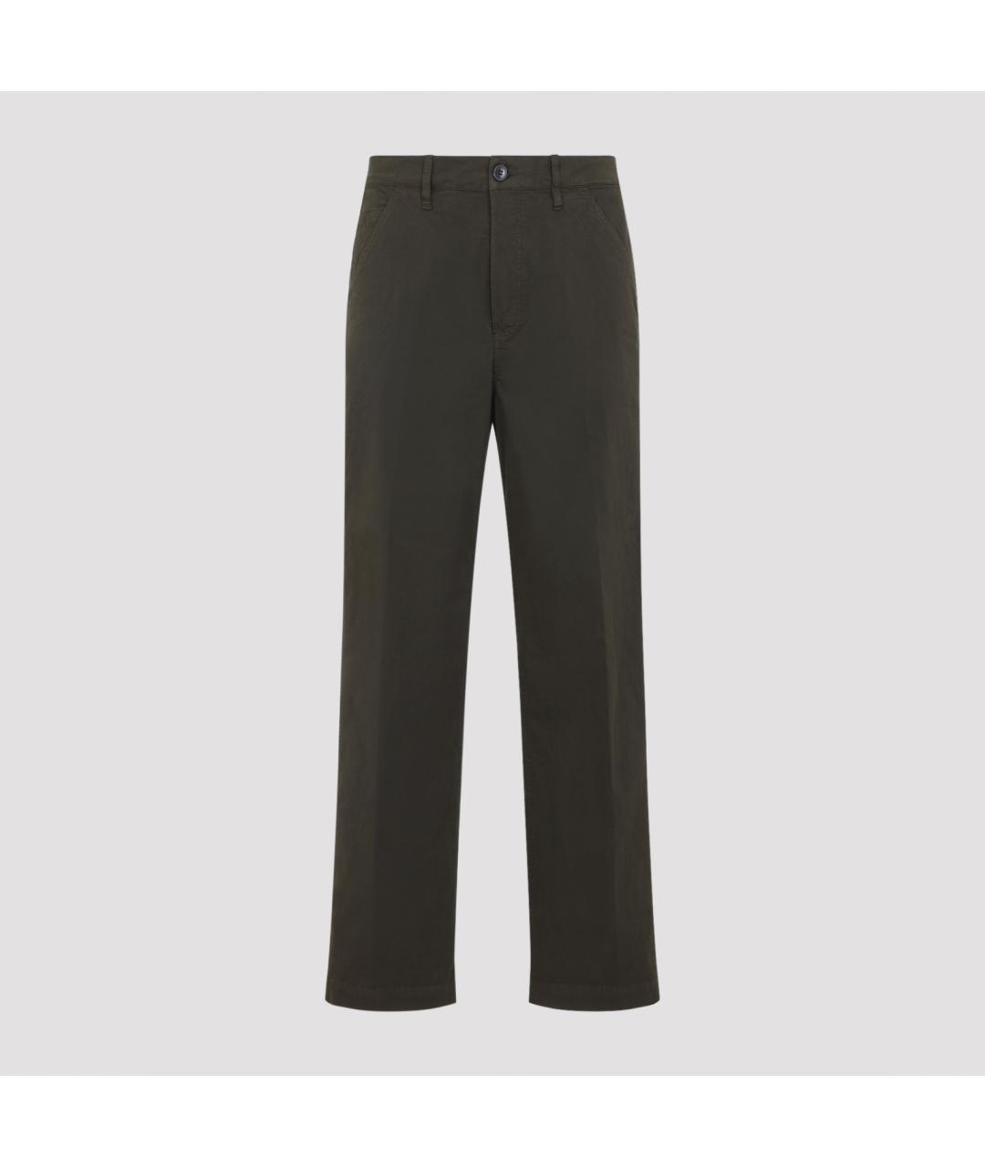 DRIES VAN NOTEN Хаки хлопковые повседневные брюки, фото 3