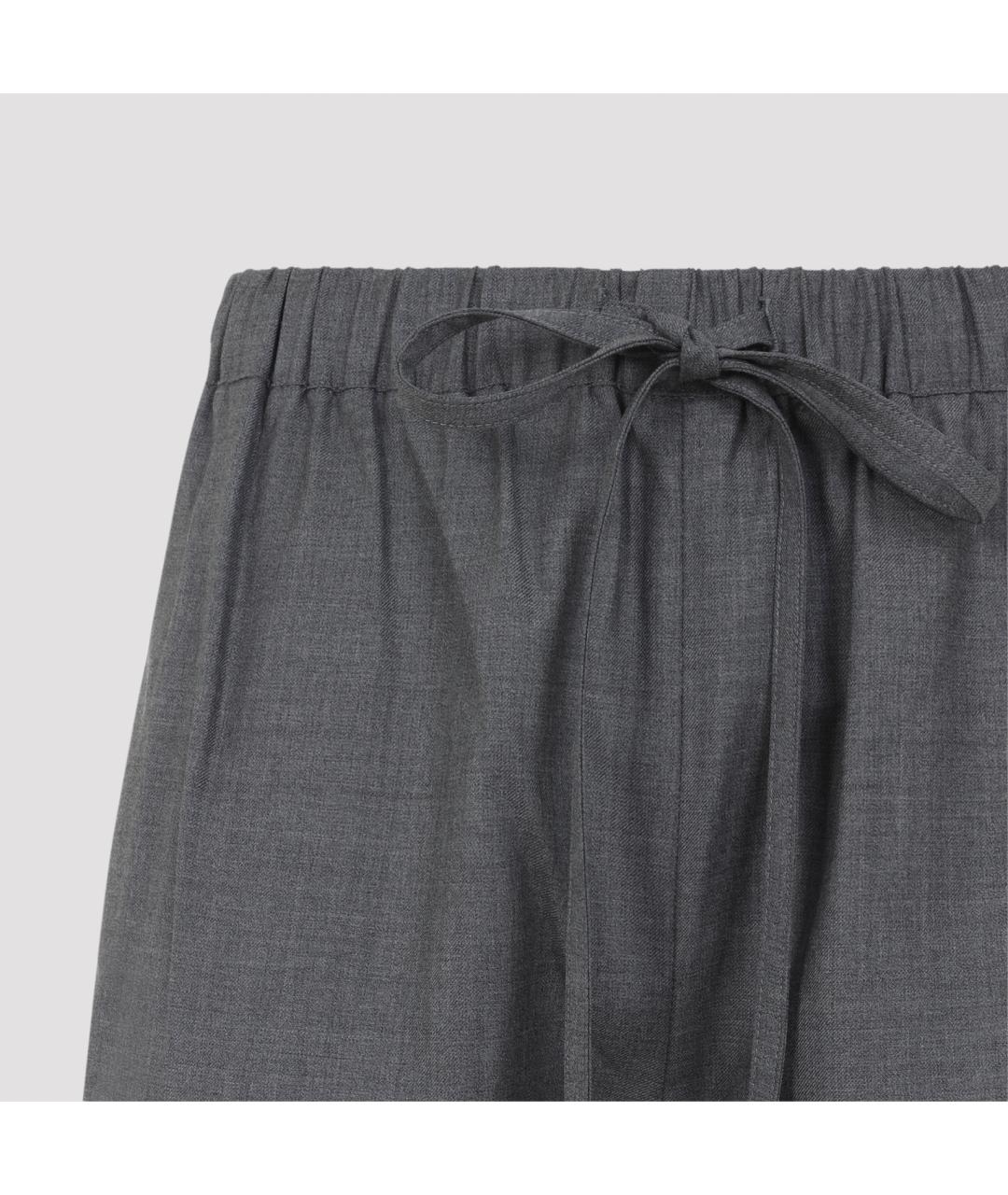 CO Серые шерстяные прямые брюки, фото 5