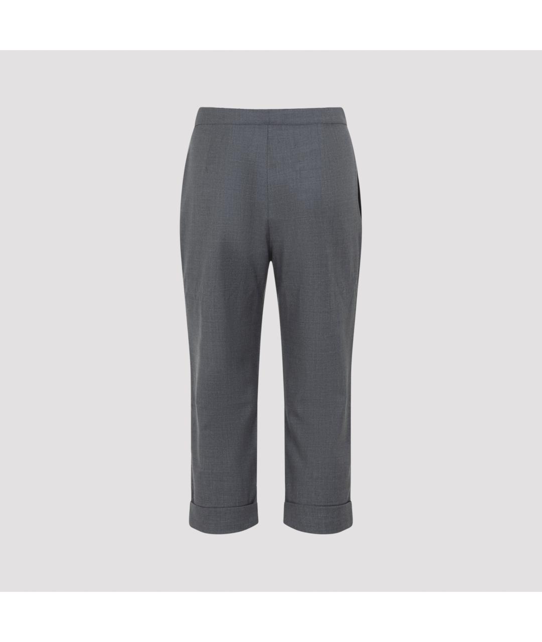 CO Серые шерстяные прямые брюки, фото 4