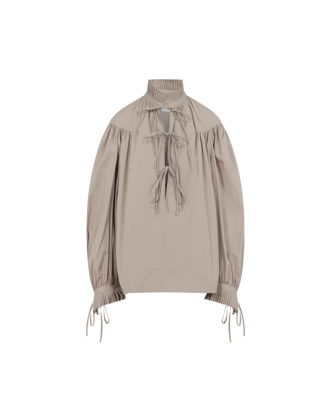 DRIES VAN NOTEN Бежевая хлопковая блузы, фото 1