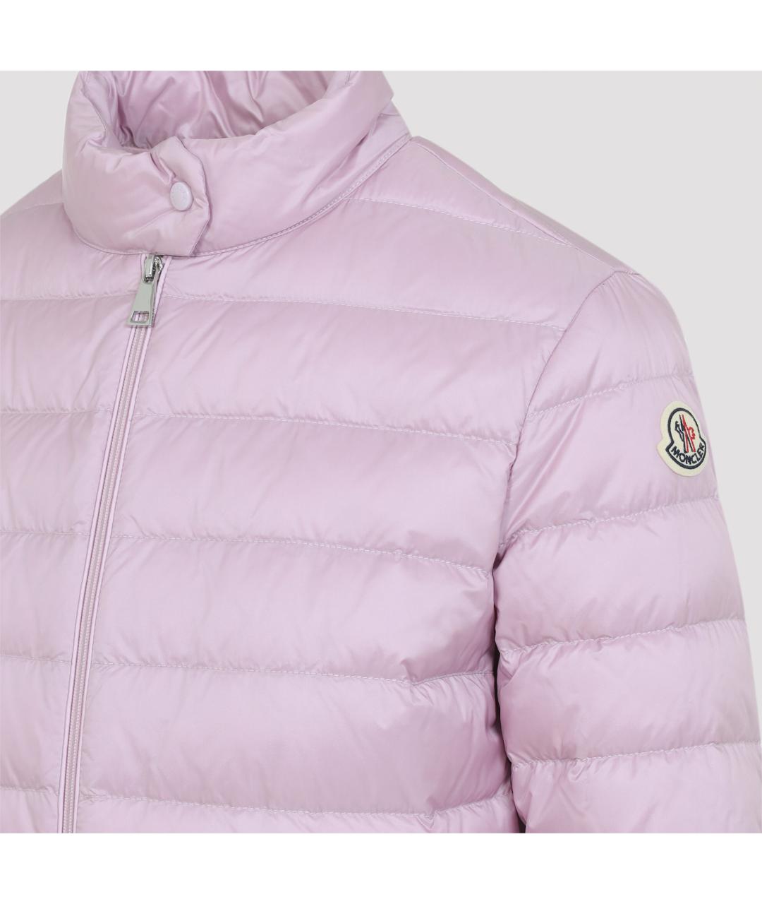 MONCLER Розовый полиамидовый пуховик, фото 5