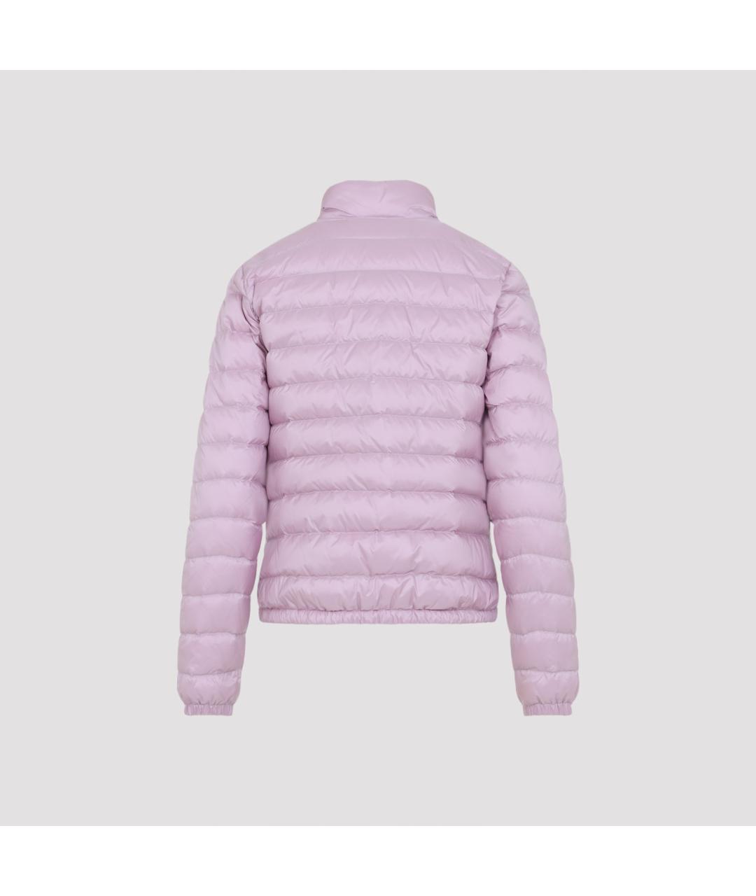MONCLER Розовый полиамидовый пуховик, фото 3