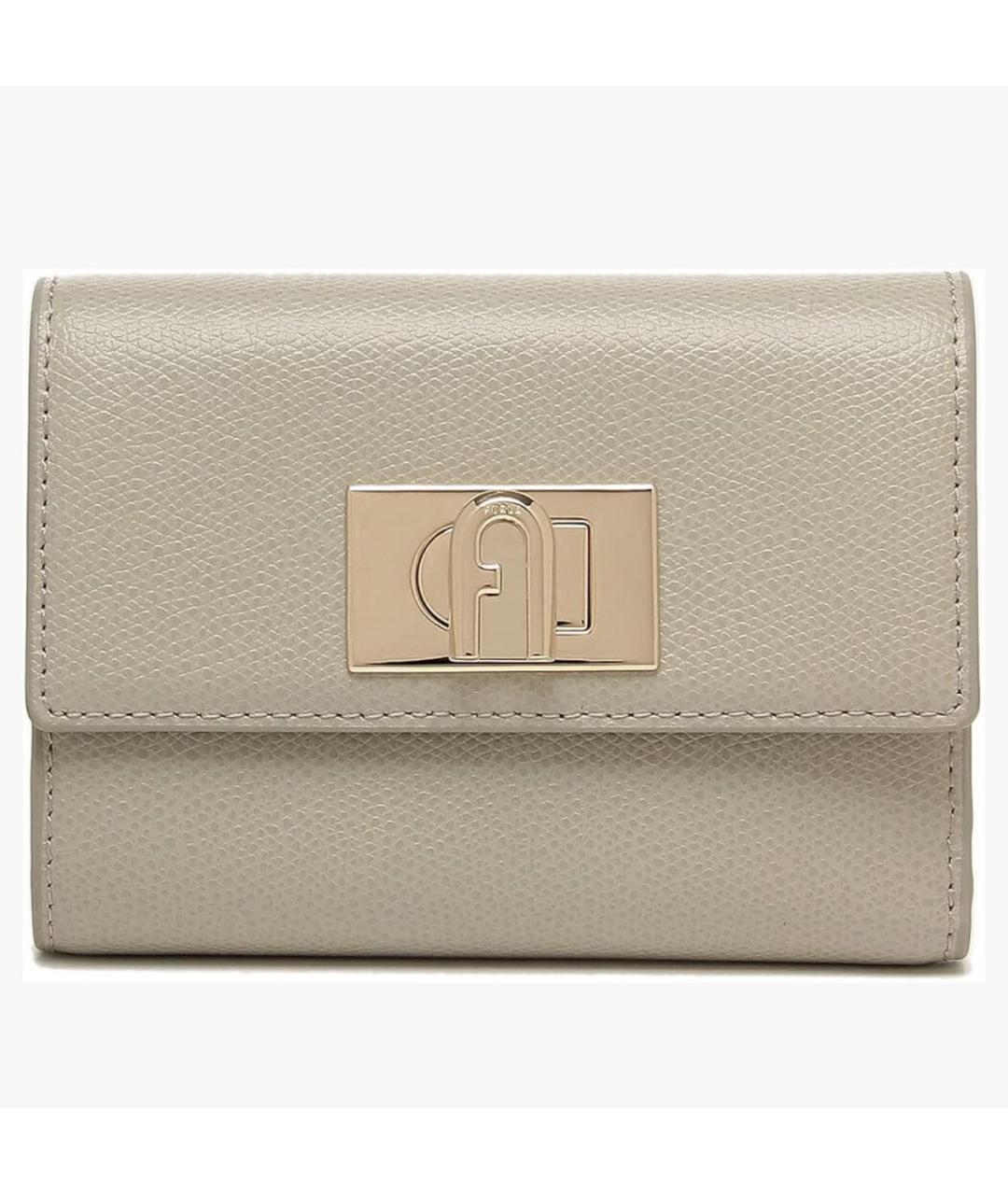 FURLA Бежевый кожаный кошелек, фото 4