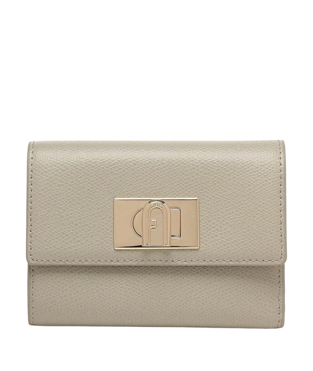 FURLA Бежевый кожаный кошелек, фото 1