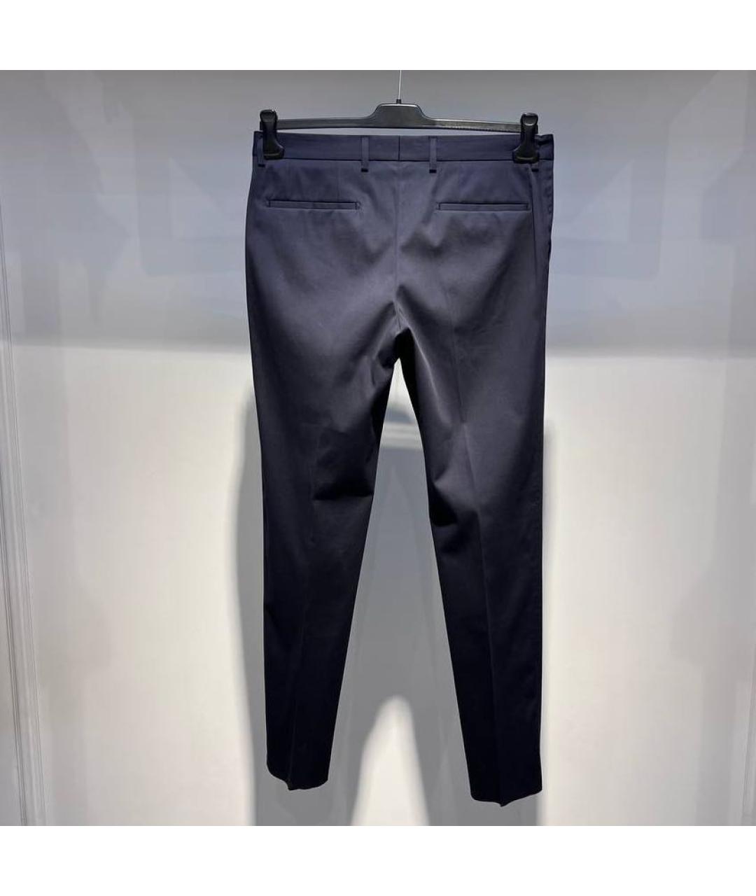 DOLCE&GABBANA Антрацитовые хлопковые классические брюки, фото 2