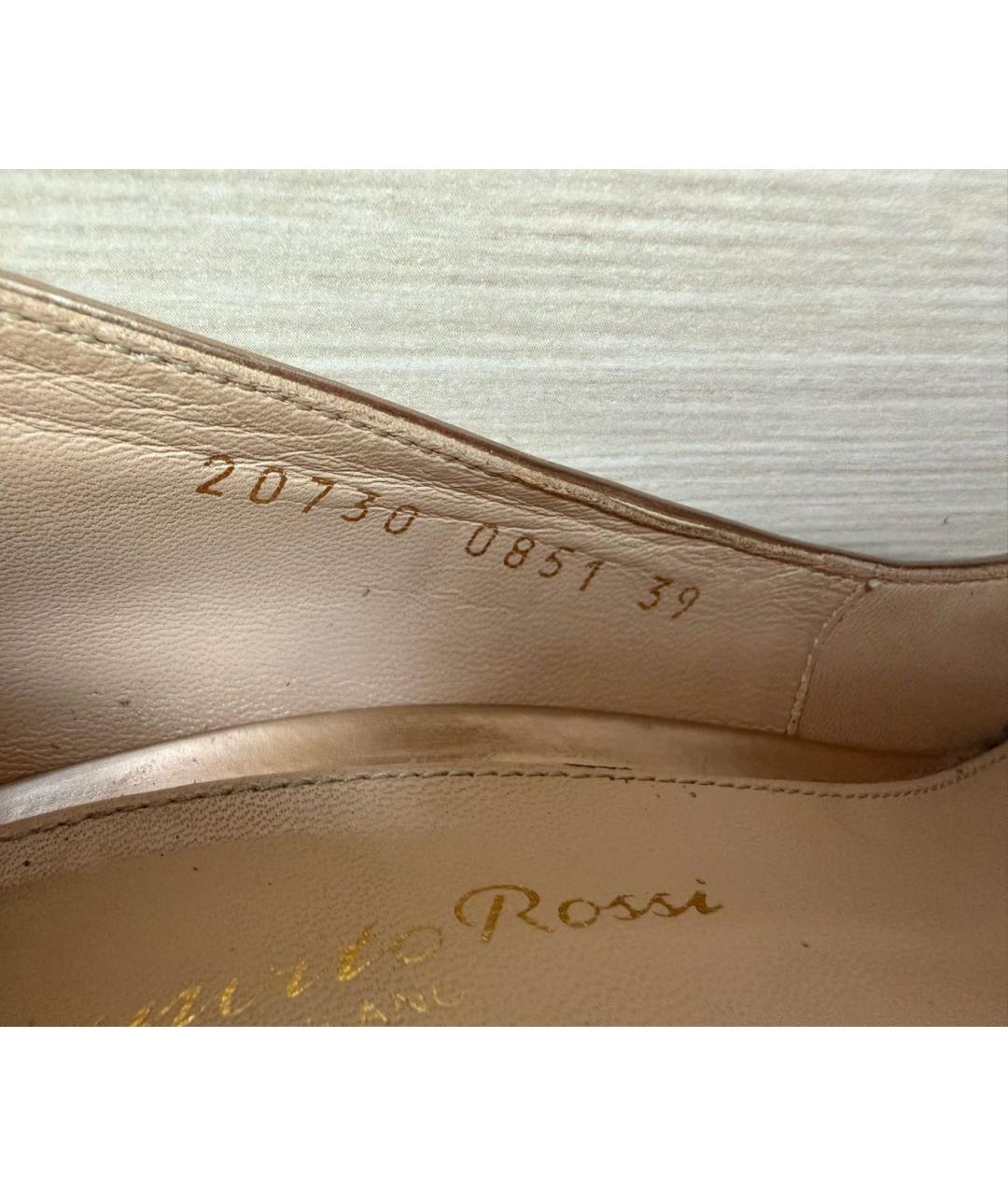 GIANVITO ROSSI Золотые туфли из лакированной кожи, фото 8