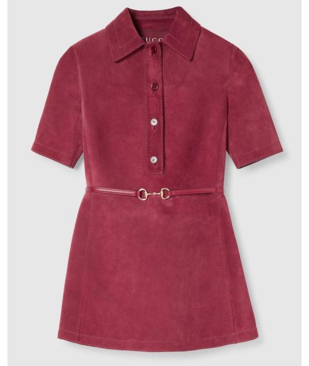 GUCCI Красное замшевое коктейльное платье, фото 7