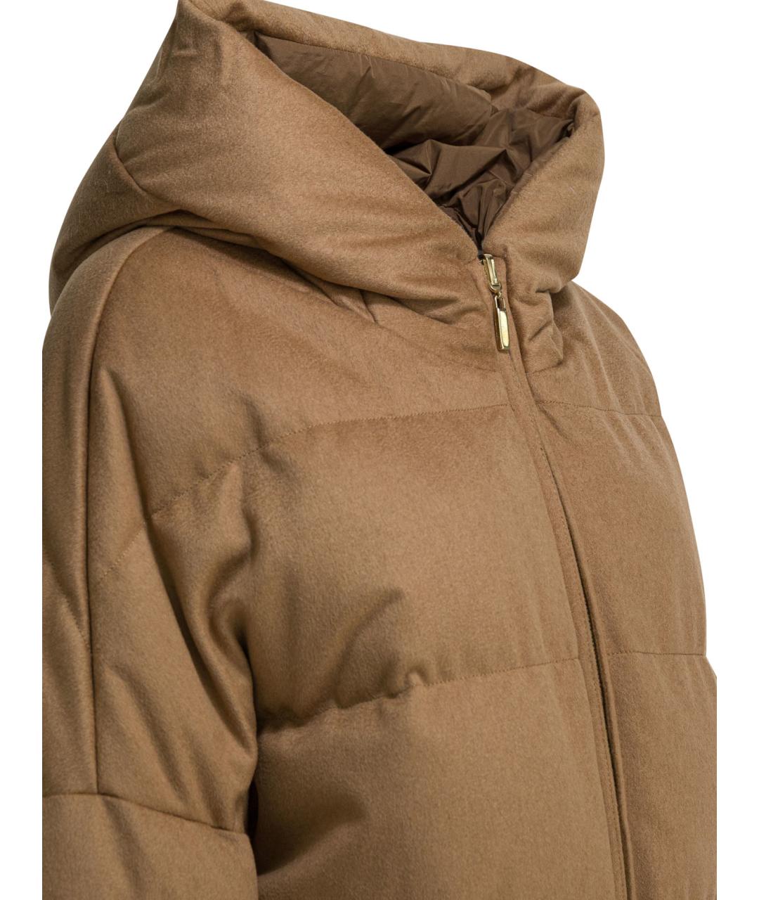 MAX MARA Коричневый шерстяной пуховик, фото 5